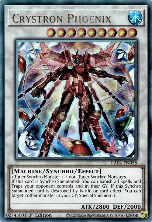 Crystron Phoenix [RA04-EN058] Prismatic Ultimate Rare | Pegasus Games WI