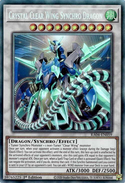 Crystal Clear Wing Synchro Dragon [RA04-EN059] Collector's Rare | Pegasus Games WI