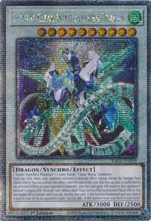Crystal Clear Wing Synchro Dragon [RA04-EN059] Quarter Century Secret Rare | Pegasus Games WI
