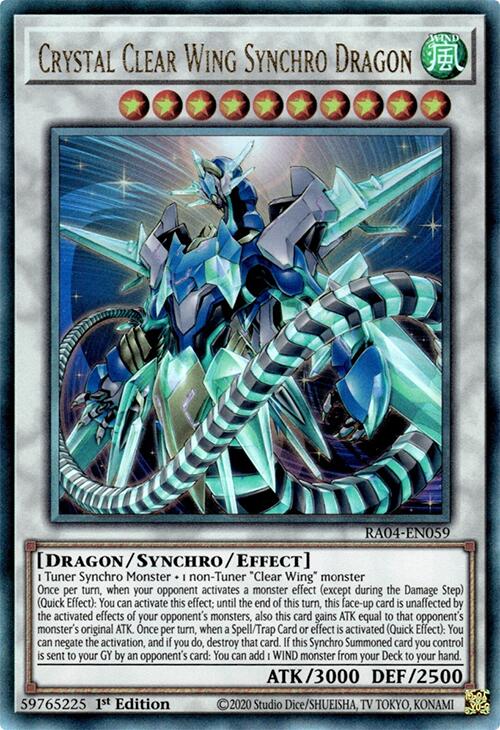 Crystal Clear Wing Synchro Dragon [RA04-EN059] Prismatic Ultimate Rare | Pegasus Games WI
