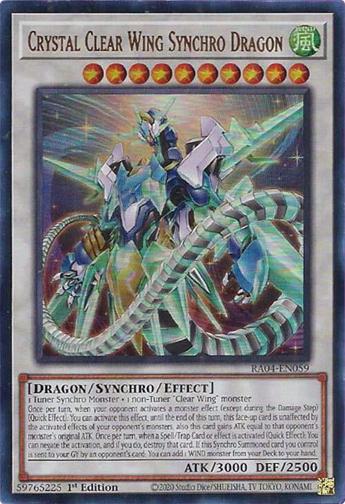 Crystal Clear Wing Synchro Dragon [RA04-EN059] Ultra Rare | Pegasus Games WI