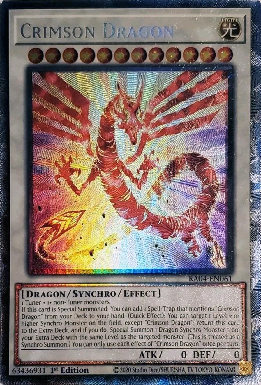 Crimson Dragon (card) [RA04-EN061] Prismatic Collector's Rare | Pegasus Games WI