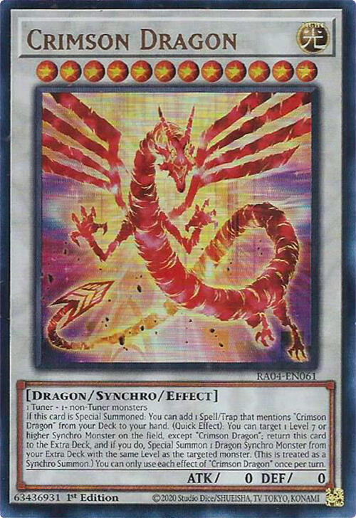 Crimson Dragon (card) [RA04-EN061] Ultra Rare | Pegasus Games WI