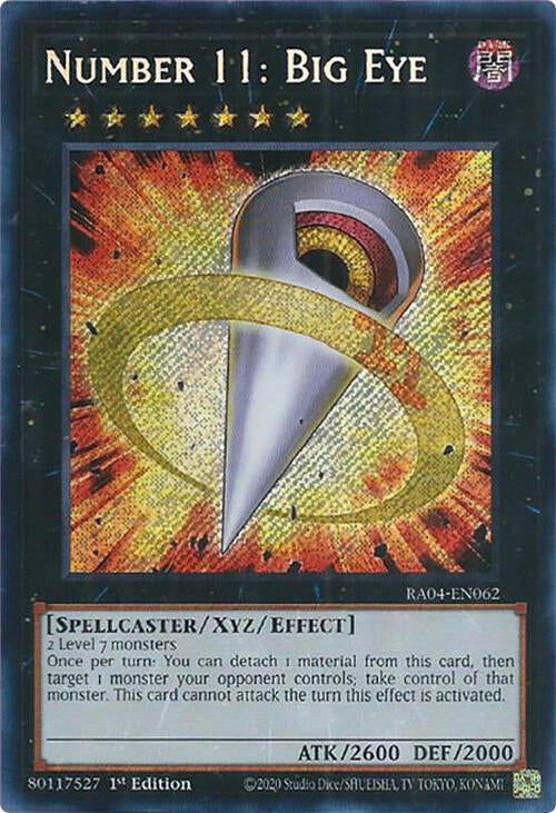 Number 11: Big Eye [RA04-EN062] Secret Rare | Pegasus Games WI