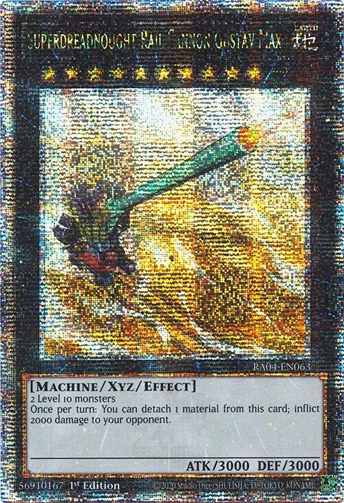 Superdreadnought Rail Cannon Gustav Max [RA04-EN063] Quarter Century Secret Rare | Pegasus Games WI