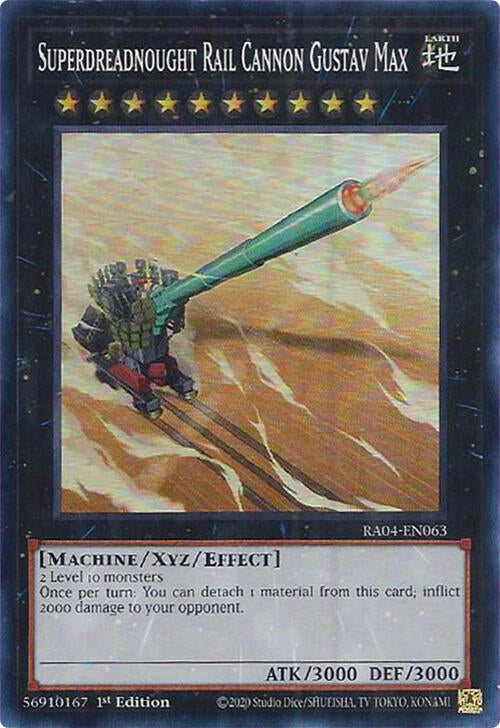 Superdreadnought Rail Cannon Gustav Max [RA04-EN063] Super Rare | Pegasus Games WI