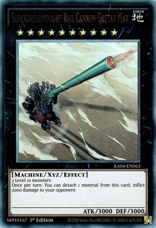 Superdreadnought Rail Cannon Gustav Max [RA04-EN063] Prismatic Ultimate Rare | Pegasus Games WI