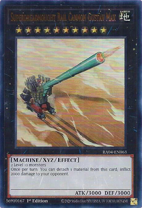 Superdreadnought Rail Cannon Gustav Max [RA04-EN063] Ultra Rare | Pegasus Games WI