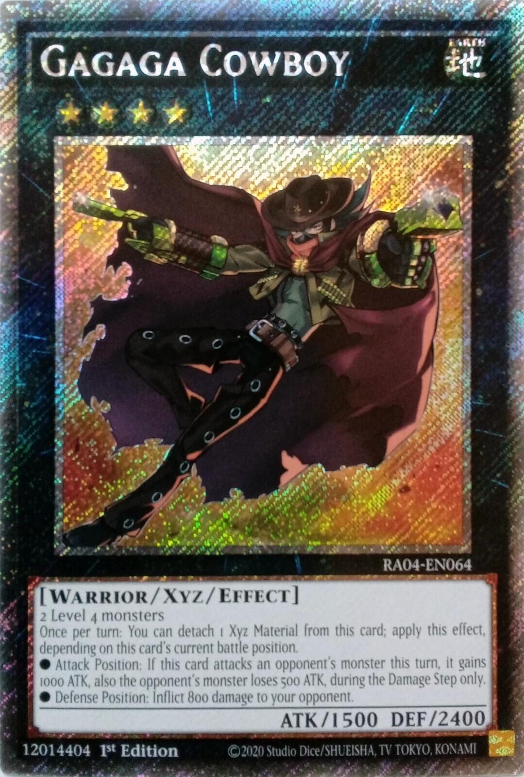 Gagaga Cowboy [RA04-EN064] Platinum Secret Rare | Pegasus Games WI