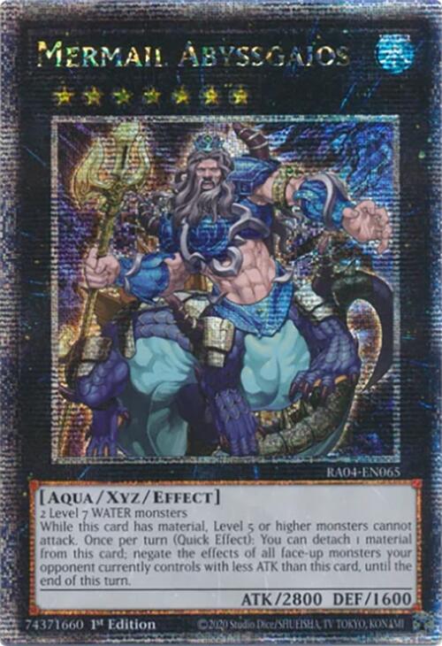 Mermail Abyssgaios [RA04-EN065] Quarter Century Secret Rare | Pegasus Games WI