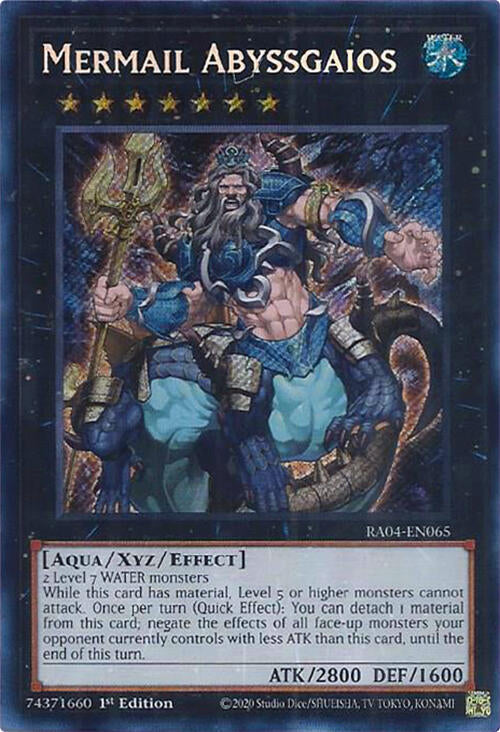 Mermail Abyssgaios [RA04-EN065] Secret Rare | Pegasus Games WI