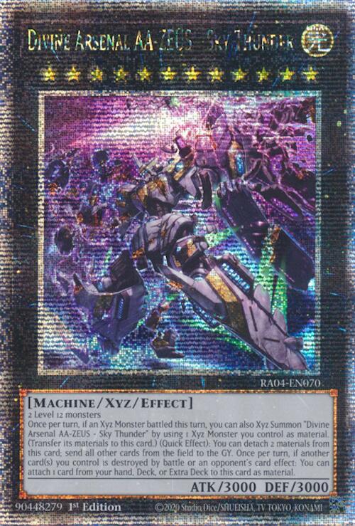 Divine Arsenal AA-ZEUS - Sky Thunder (New Art) [RA04-EN070] Quarter Century Secret Rare | Pegasus Games WI
