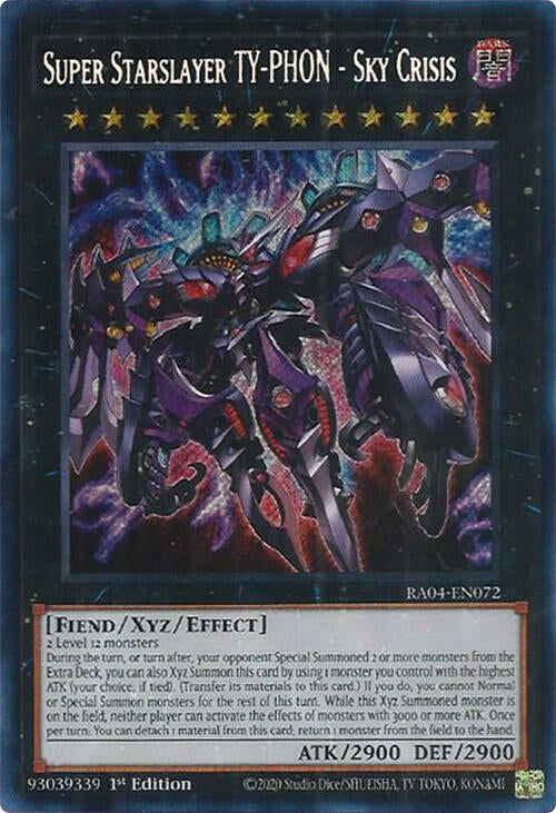 Super Starslayer TY-PHON - Sky Crisis [RA04-EN072] Secret Rare | Pegasus Games WI