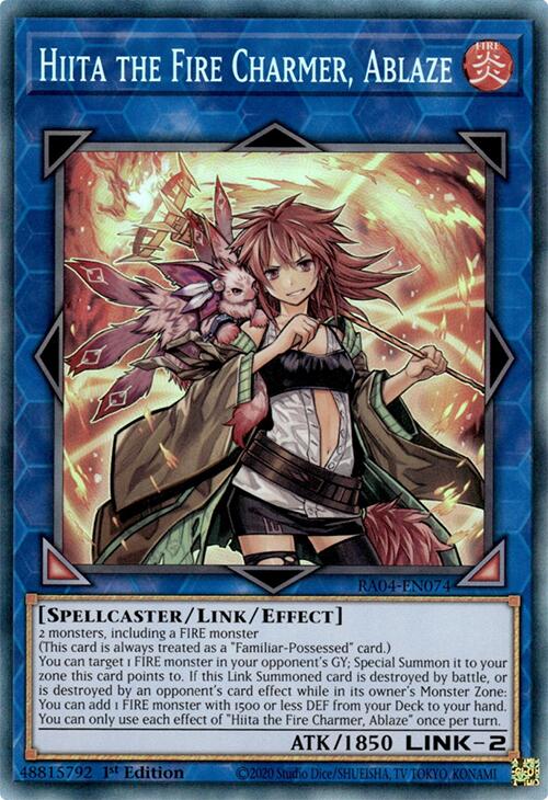 Hiita the Fire Charmer, Ablaze [RA04-EN074] Prismatic Collector's Rare | Pegasus Games WI
