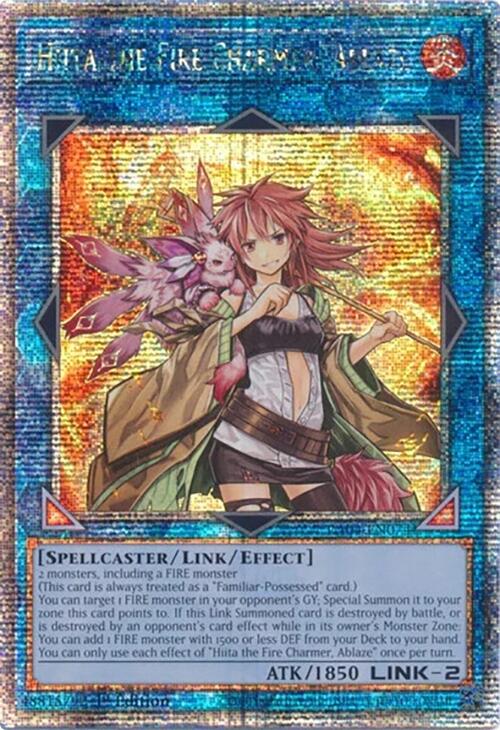 Hiita the Fire Charmer, Ablaze [RA04-EN074] Quarter Century Secret Rare | Pegasus Games WI