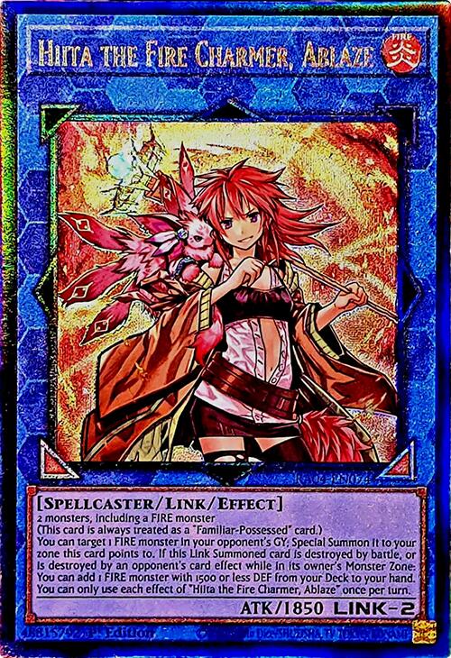 Hiita the Fire Charmer, Ablaze [RA04-EN074] Prismatic Ultimate Rare | Pegasus Games WI