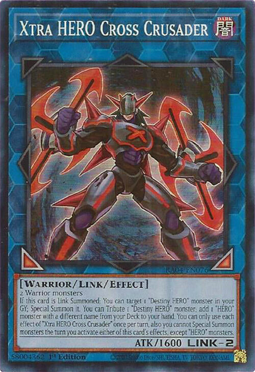 Xtra HERO Cross Crusader [RA04-EN076] Super Rare | Pegasus Games WI