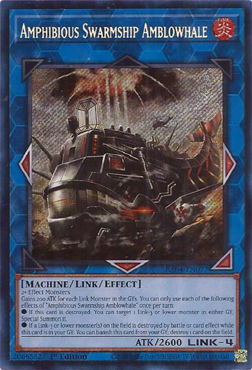 Amphibious Swarmship Amblowhale [RA04-EN077] Secret Rare | Pegasus Games WI