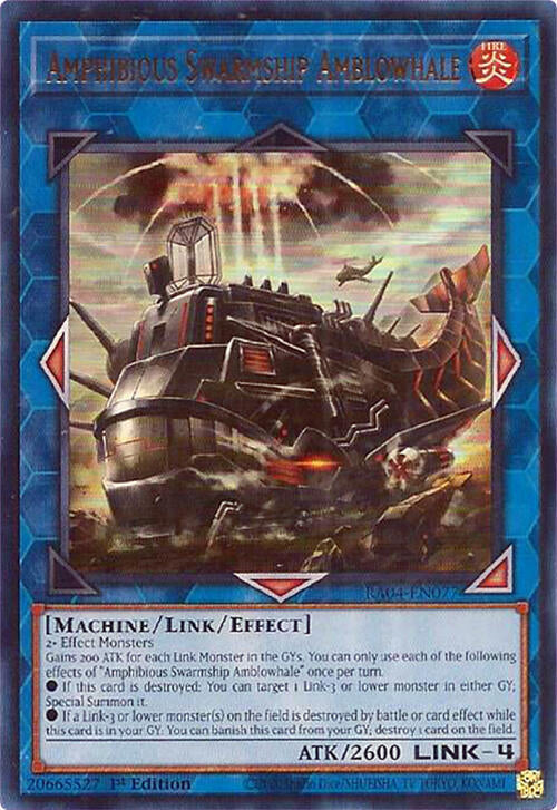 Amphibious Swarmship Amblowhale [RA04-EN077] Ultra Rare | Pegasus Games WI