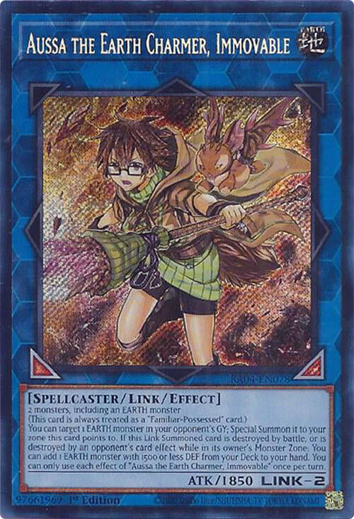 Aussa the Earth Charmer, Immovable [RA04-EN078] Secret Rare | Pegasus Games WI