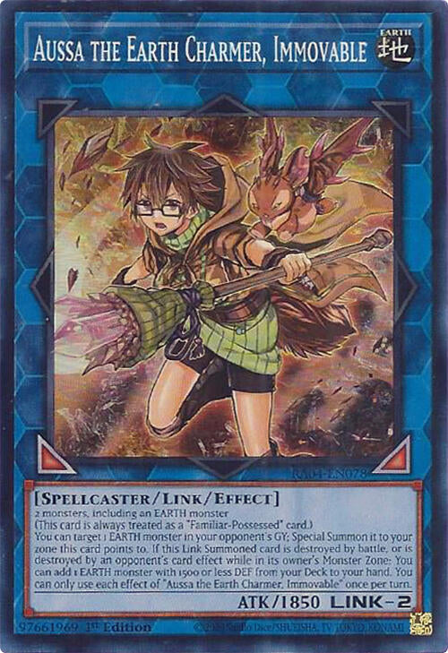 Aussa the Earth Charmer, Immovable [RA04-EN078] Super Rare | Pegasus Games WI