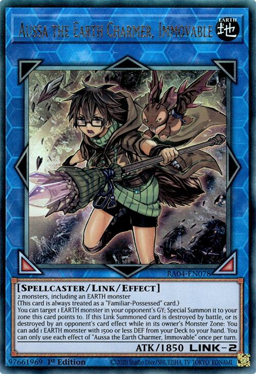 Aussa the Earth Charmer, Immovable [RA04-EN078] Prismatic Ultimate Rare | Pegasus Games WI
