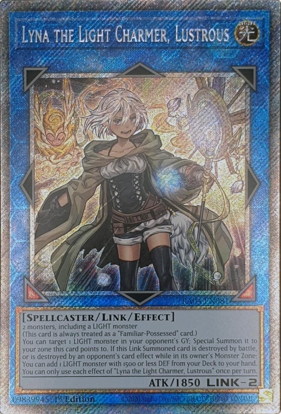 Lyna the Light Charmer, Lustrous [RA04-EN081] Platinum Secret Rare | Pegasus Games WI