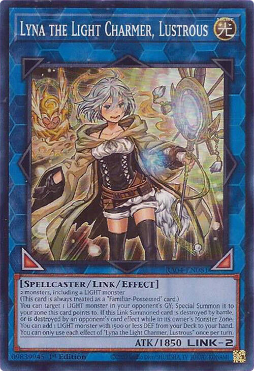 Lyna the Light Charmer, Lustrous [RA04-EN081] Super Rare | Pegasus Games WI