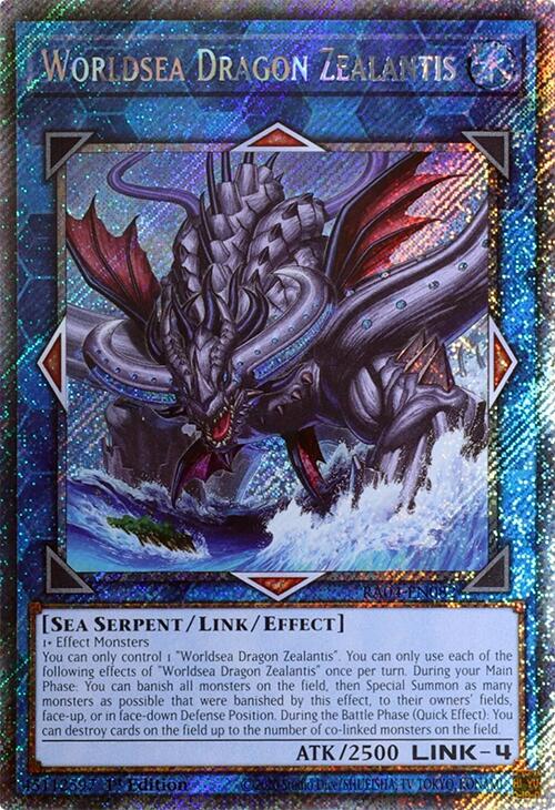 Worldsea Dragon Zealantis [RA04-EN082] Platinum Secret Rare | Pegasus Games WI