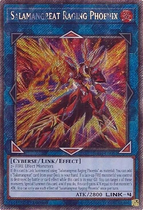 Salamangreat Raging Phoenix [RA04-EN083] Platinum Secret Rare | Pegasus Games WI