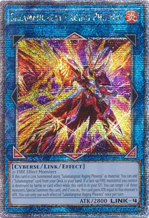 Salamangreat Raging Phoenix [RA04-EN083] Quarter Century Secret Rare | Pegasus Games WI