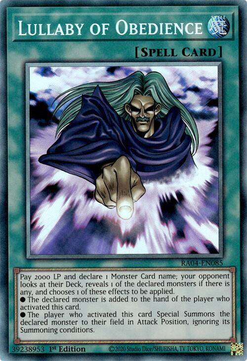 Lullaby of Obedience [RA04-EN085] Prismatic Collector's Rare | Pegasus Games WI