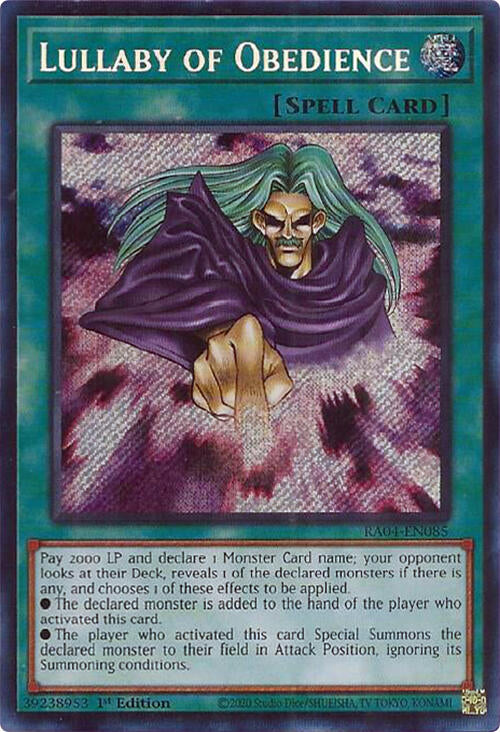 Lullaby of Obedience [RA04-EN085] Secret Rare | Pegasus Games WI