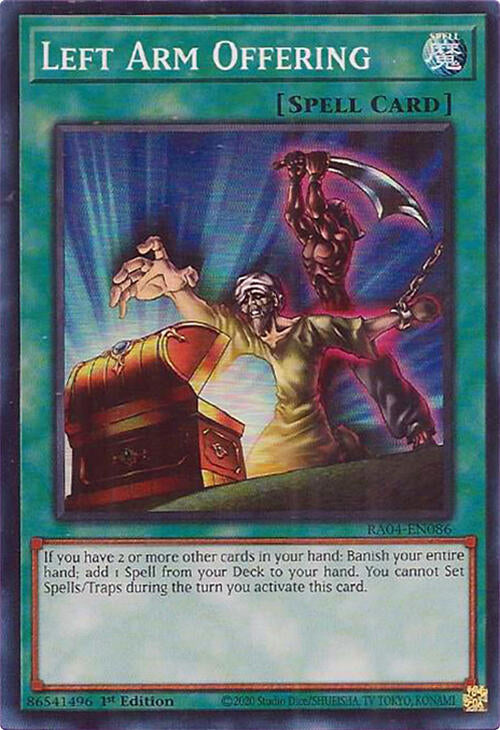 Left Arm Offering [RA04-EN086] Super Rare | Pegasus Games WI