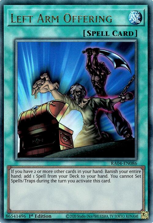 Left Arm Offering [RA04-EN086] Prismatic Ultimate Rare | Pegasus Games WI