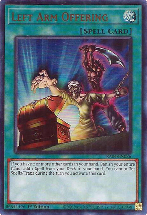 Left Arm Offering [RA04-EN086] Ultra Rare | Pegasus Games WI