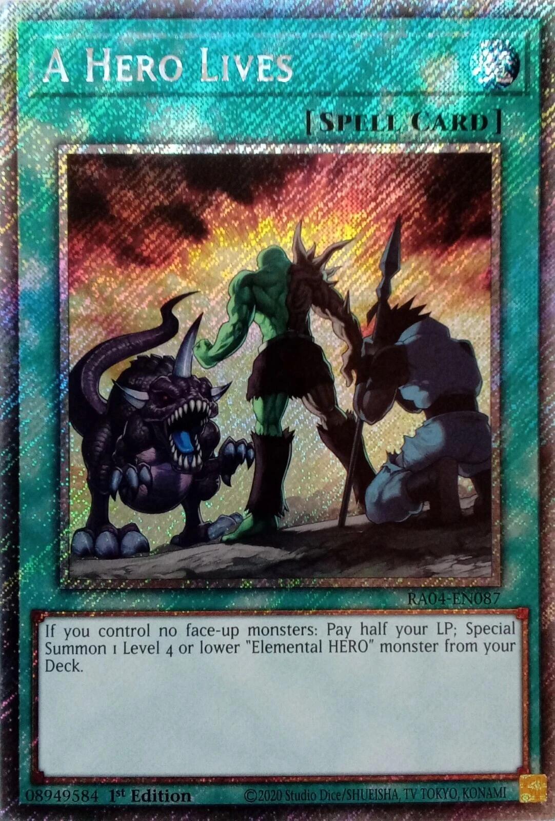 A Hero Lives [RA04-EN087] Platinum Secret Rare | Pegasus Games WI