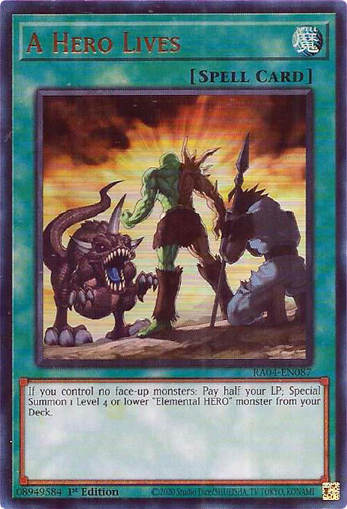 A Hero Lives [RA04-EN087] Ultra Rare | Pegasus Games WI