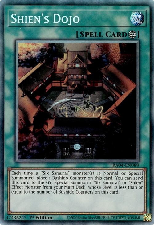 Shien's Dojo [RA04-EN088] Prismatic Collector's Rare | Pegasus Games WI