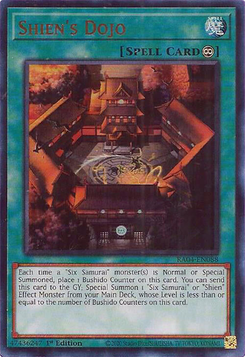 Shien's Dojo [RA04-EN088] Ultra Rare | Pegasus Games WI