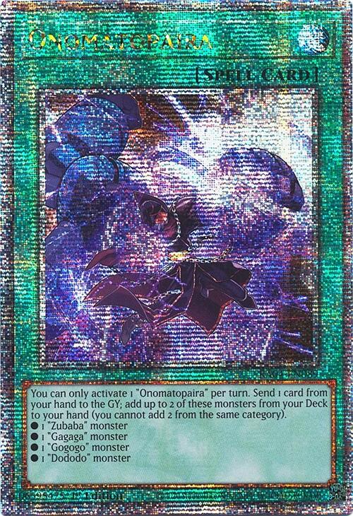 Onomatopaira [RA04-EN089] Quarter Century Secret Rare | Pegasus Games WI