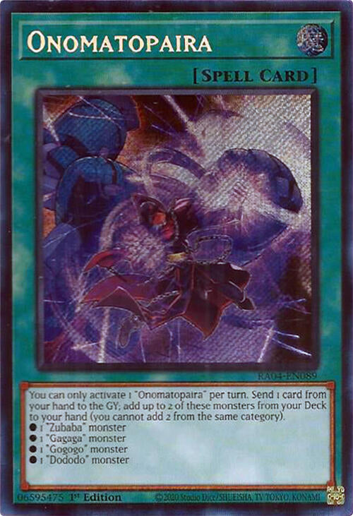 Onomatopaira [RA04-EN089] Secret Rare | Pegasus Games WI