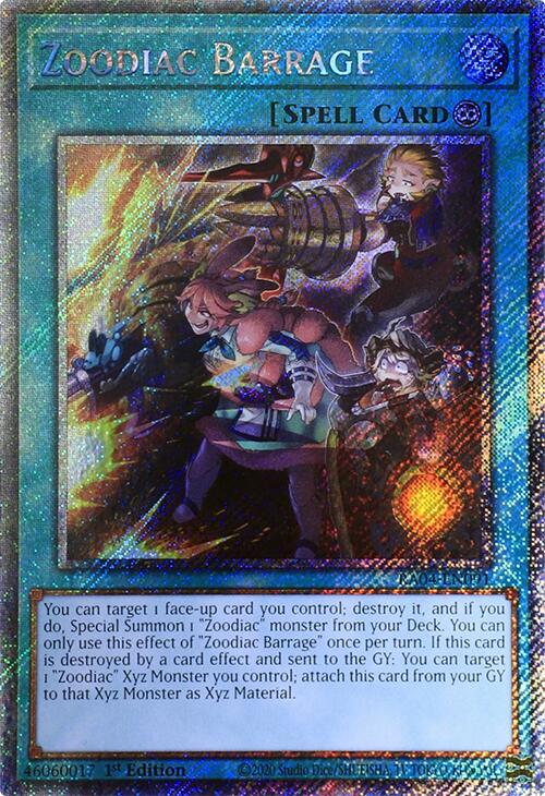 Zoodiac Barrage [RA04-EN091] Platinum Secret Rare | Pegasus Games WI