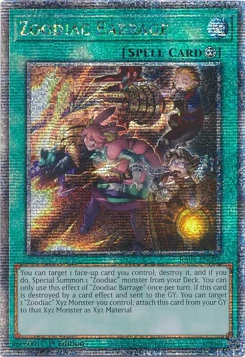 Zoodiac Barrage [RA04-EN091] Quarter Century Secret Rare | Pegasus Games WI