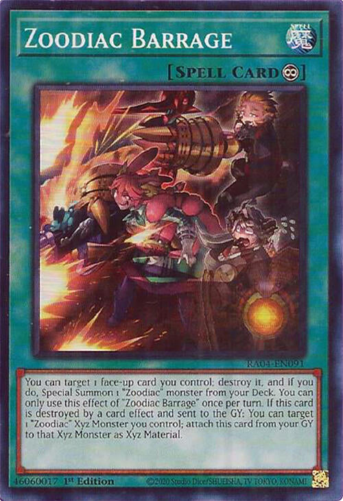 Zoodiac Barrage [RA04-EN091] Super Rare | Pegasus Games WI