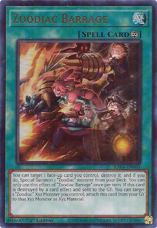 Zoodiac Barrage [RA04-EN091] Ultra Rare | Pegasus Games WI