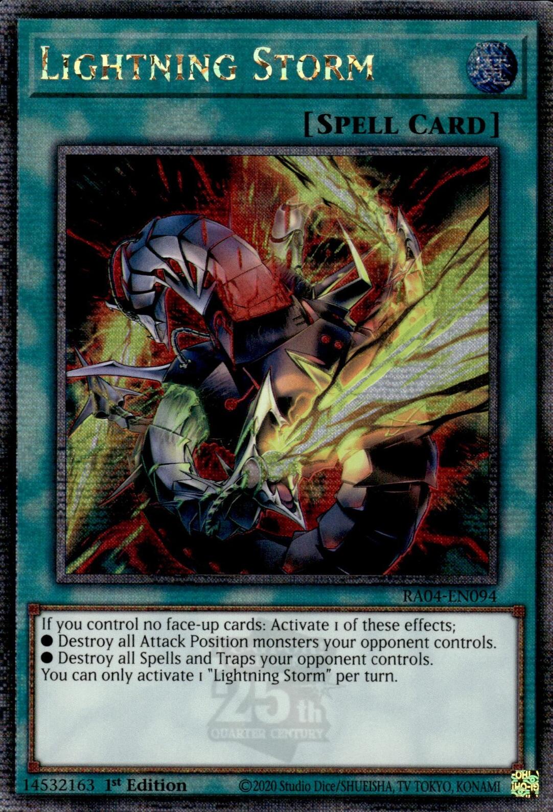 Lightning Storm (New Art) [RA04-EN094] Quarter Century Secret Rare | Pegasus Games WI