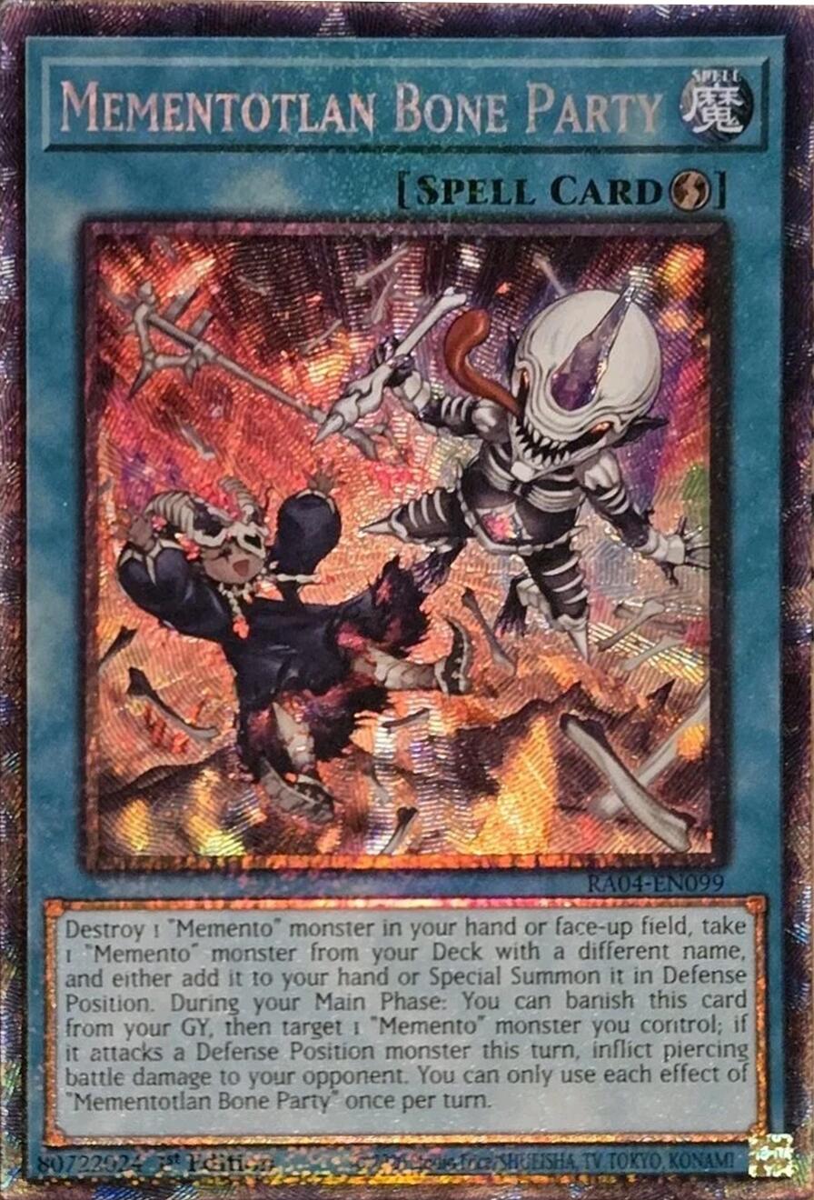 Mementotlan Bone Party [RA04-EN099] Prismatic Collector's Rare | Pegasus Games WI