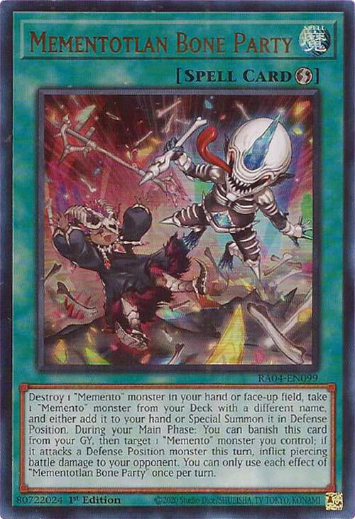 Mementotlan Bone Party [RA04-EN099] Ultra Rare | Pegasus Games WI