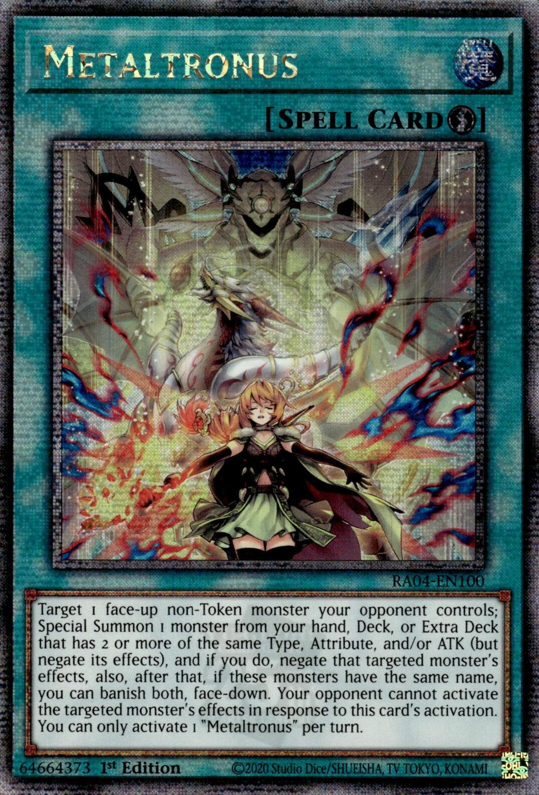 Metaltronus [RA04-EN100] Quarter Century Secret Rare | Pegasus Games WI